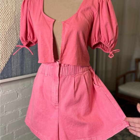 NWT Skies are Blue Pink Denim Shorts - Picture 2 of 13